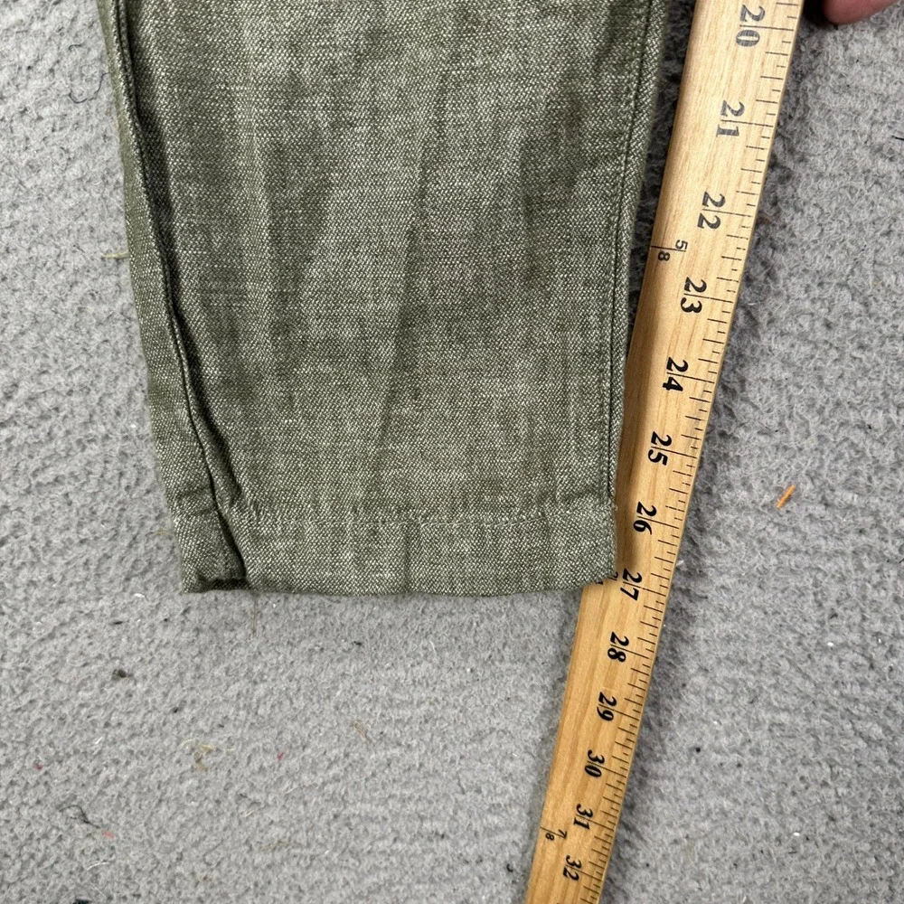 Banana Republic Linen Blend Pants Casual Mens 32X30 Green Athletic Drawstring
